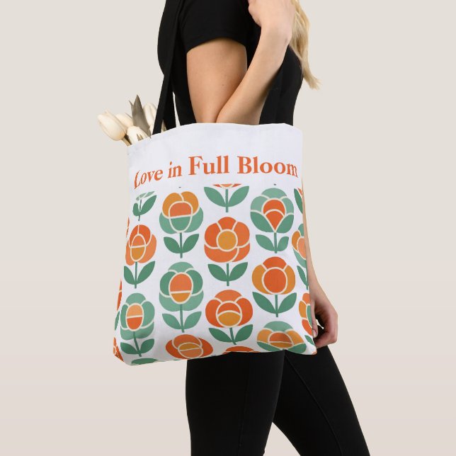 Bolsa Tote Geometric Rose Love - Love in full bloom (Close Up)