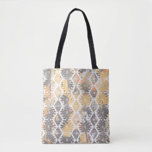 Bolsa Tote Geométrica Boho Tribal: Padrão em Desconforto.