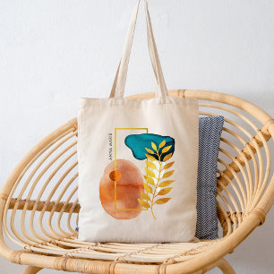 Bolsa Tote Geométrico Abstrato Minimalista Moderno de Meados 