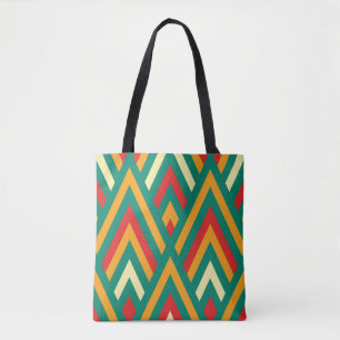 Bolsa Tote Geométrico Decorativo: Abstrato Vintage sem costur