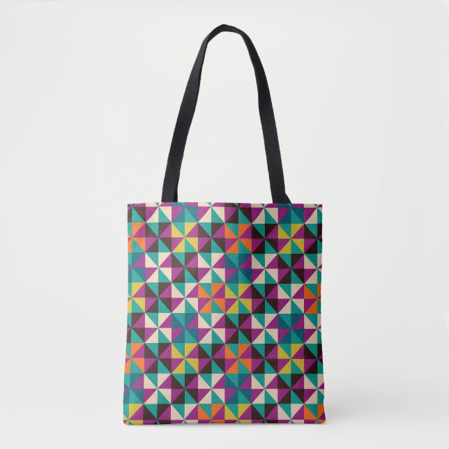Bolsa Tote Geométrico, Design de padrão moderno. (Frente)