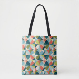 Bolsa Tote Geométrico do século médio, Design sem costura Abs