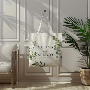 Bolsa Tote Geométrico Eucalyptus Verde Sai do Casamento