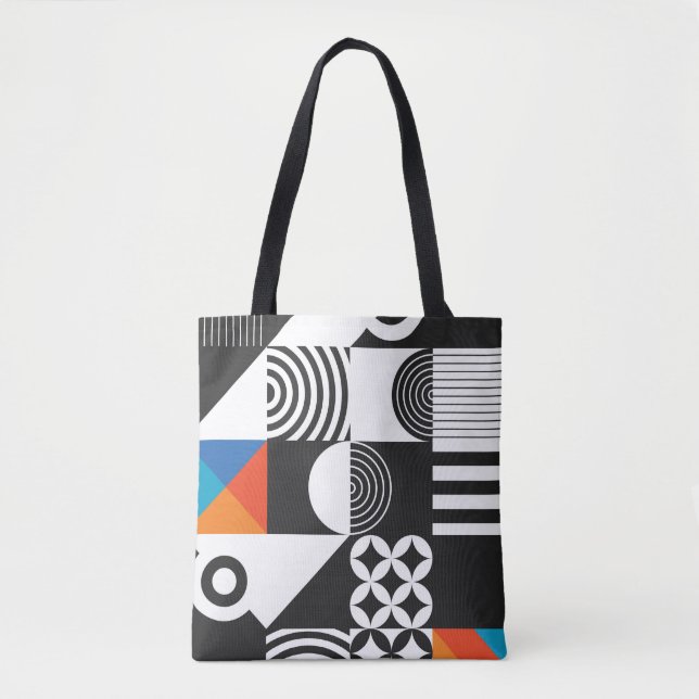 Bolsa Tote Geométrico moderno em estilo escandinavo (Frente)