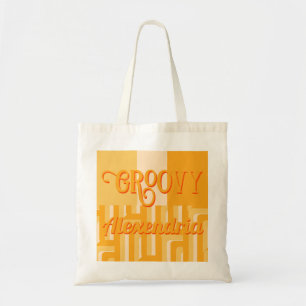Bolsa Tote Geométrico Retro Amarelo Personalizado