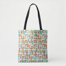 Bolsa / Tote Geométrico Vibrante em 3D no Estilo R