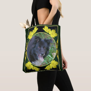 Bolsa Tote Geranium Flower Frame Crie sua própria foto