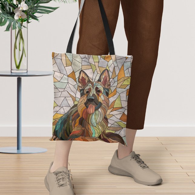 Bolsa Tote German shepherd - Arte Mosaica (Criador carregado)