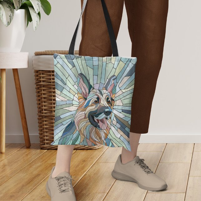 Bolsa Tote German shepherd - Arte Mosaica (Criador carregado)