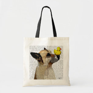 Bolsa Tote German shepherd Cão e Pato