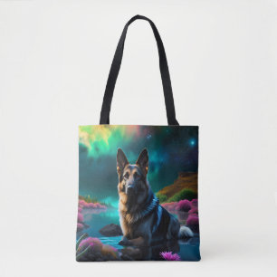 Bolsa Tote German shepherd em um mundo Alienígena
