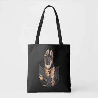 Bolsa Tote german shepherd No Sopro De Cachorro Engraçado De