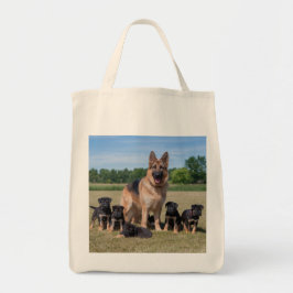 Bolsa Tote German shepherd personalizável com uppies adaptáve