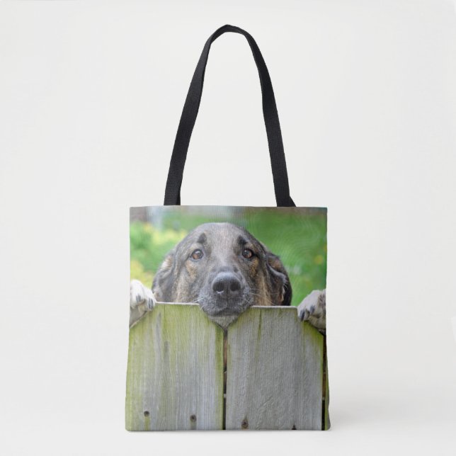 Bolsa Tote German shepherd Sobre A Cerca (Frente)