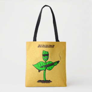 Bolsa Tote Germinador cyborg planta desenhos engraçados