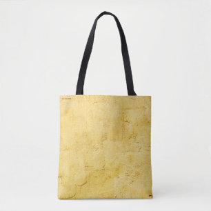 Bolsa Tote gesso texturizado de abstrato amarelo-claro na par