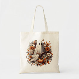 Bolsa Tote Ghost Halloween Book Tote Bag, Bookish Gifts