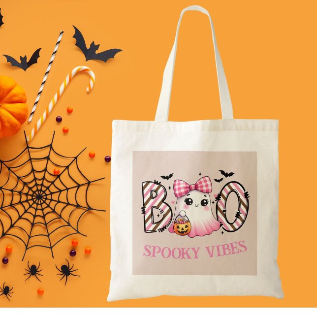 Bolsa Tote Ghost Kids bonitos no Halloween (Criador carregado)