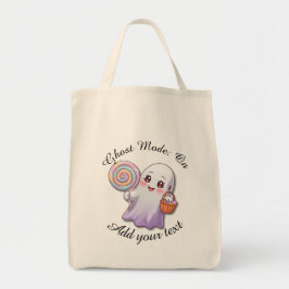 Bolsa Tote Ghost Mode: On – Large Halloween Candy Bag
