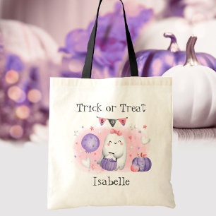 Bolsa Tote Ghost ou Nome do Halloween de Tratamento, Ghost Cu