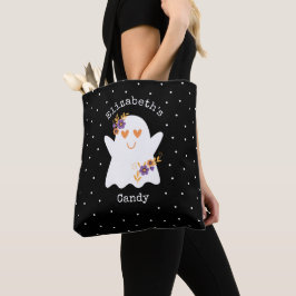 Bolsa Tote Ghost Trick do Halloween ou Treine Doces