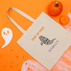 Bolsa Tote Ghost Typoographic Trick ou Trete Tote Bag