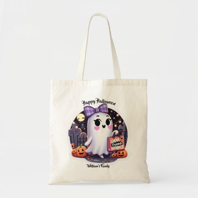 Bolsa Tote Ghoul, amigo Ghoul, aprovado no dia das bruxas (Frente)