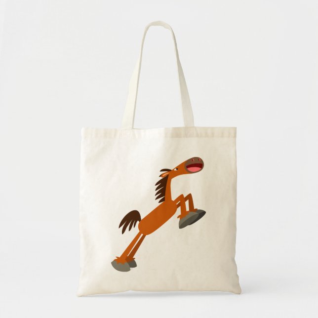 Bolsa Tote Giddyup, Horsey! Cartoon Horse Bag (Frente)
