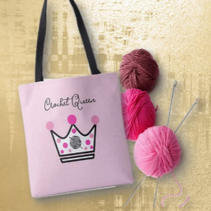 Bolsa Tote Gift Rainha de Crochet Adorável