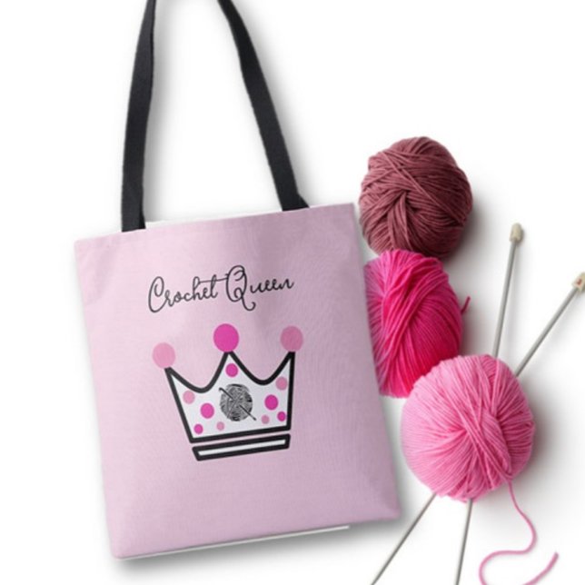 Bolsa Tote Gift Rainha de Crochet Adorável (Criador carregado)