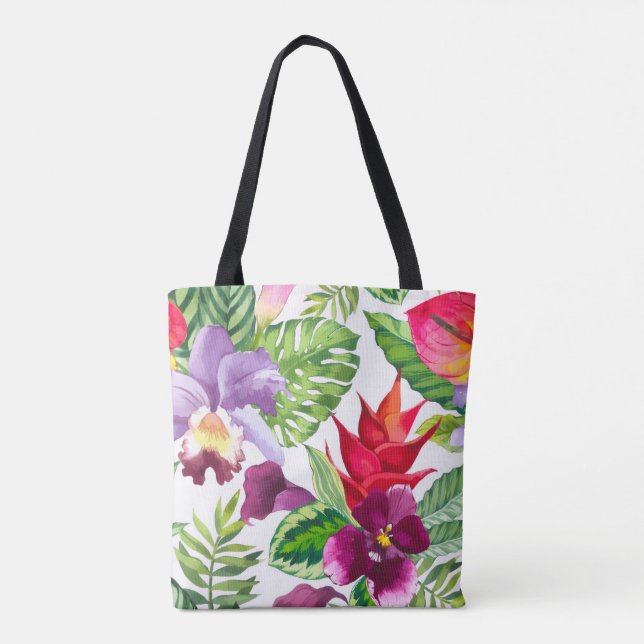 Bolsa tote gigante de flores havaianas (Verso)