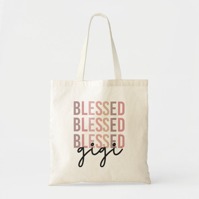 Bolsa Tote Gigi abençoado | Presentes para a avó Gigi (Frente)