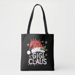 Bolsa Tote Gigi Claus Natal Luz a Família Pajama Corresponden