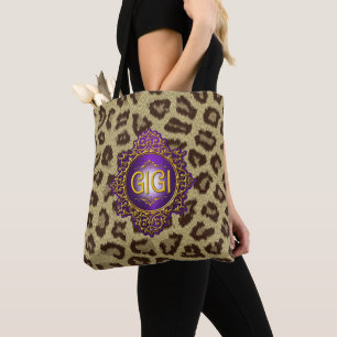 Bolsa Tote GIGI Royal Purple e Dourado