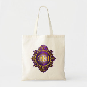 Bolsa Tote GIGI Royal Purple e Dourado