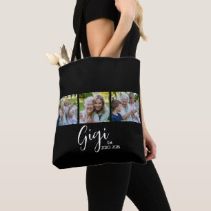 Bolsa Tote Gigi Script Preto Estabelecido 3 Foto
