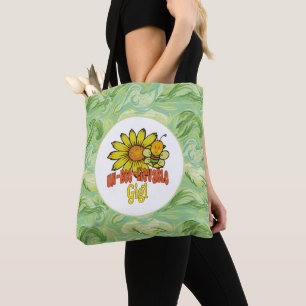 Bolsa Tote Gigi Sunflower e Abelhas incríveis