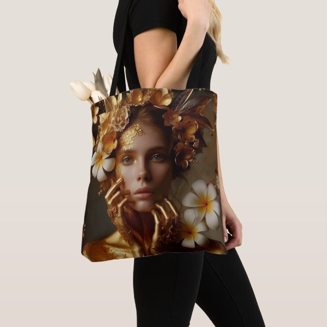 Bolsa Tote Gilded Pre-Raphaelite Woman 3 (Close Up)
