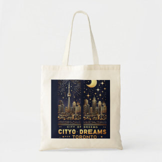 Bolsa Tote Gilded Toronto Skyline Tote - Premium Edition