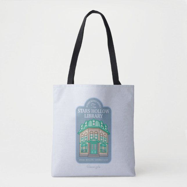 Bolsa Tote Gilmore Girls | Biblioteca Hollow de Estrelas (Frente)