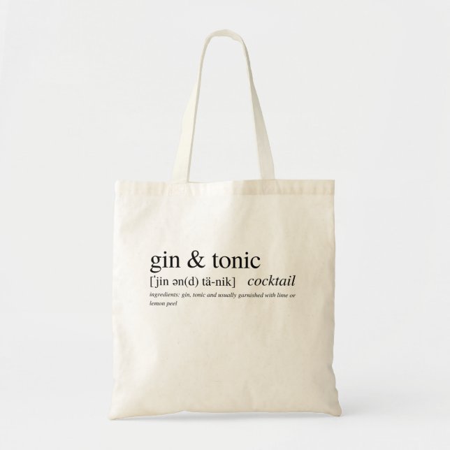 Bolsa Tote Gin e Tônico (Frente)