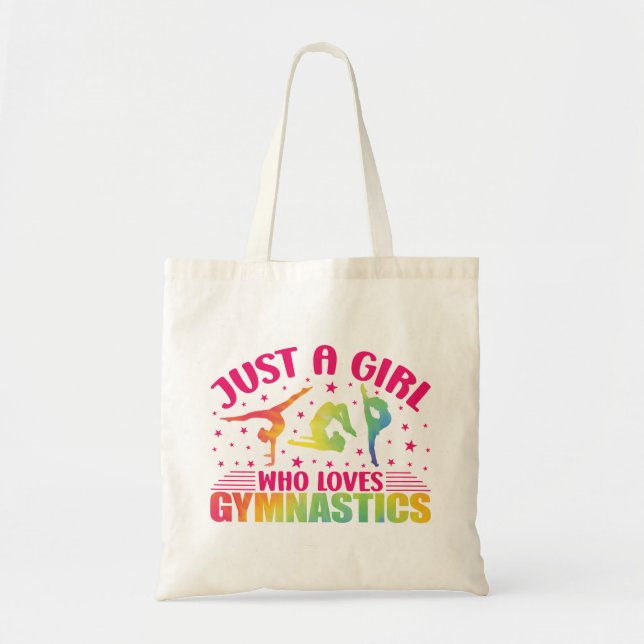 Bolsa Tote ginasta de ginástica Apenas uma garota que ama gin (Frente)