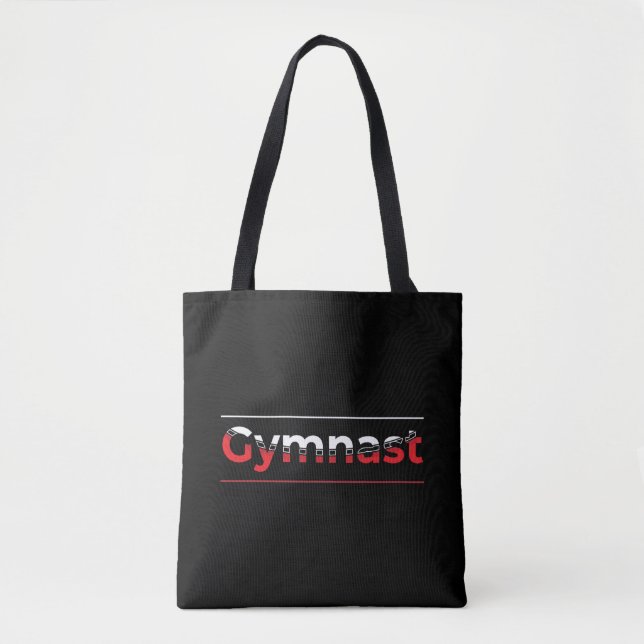 Bolsa Tote Ginasta - Palavra de Ginástica Moderna Minimalista (Frente)