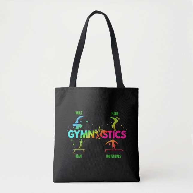 Bolsa Tote Ginástica Feminina Barras Trave Salto Solo (Frente)
