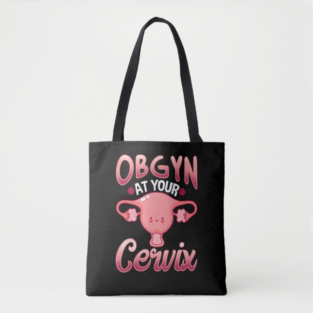 Bolsa Tote Ginecologista Ginecologista Gólogo Cute Cervix (Frente)