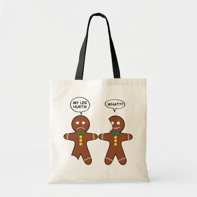 Bolsa Tote Gingercake Cookie Humor de Natal (Frente)