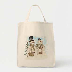 Bolsa Tote Gingerpão Snowmen T-shirts e presentes