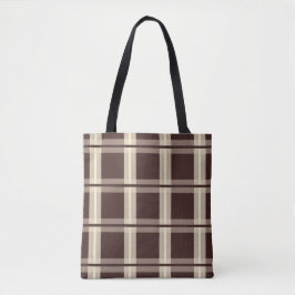 Bolsa Tote Gingham | Brown & Beige