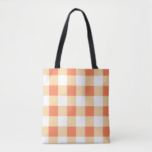 Bolsa Tote Gingham Pattern