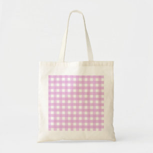 Bolsa Tote Gingham rosa pálido